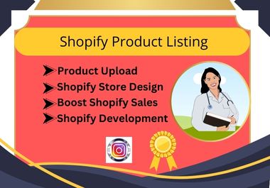 I will do Shopify product listing, upload, and data entry Expert.