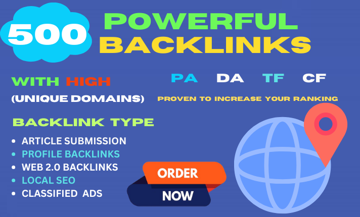 Boost Your Website SEO with 500 Powerful High-Quality Backlinks
