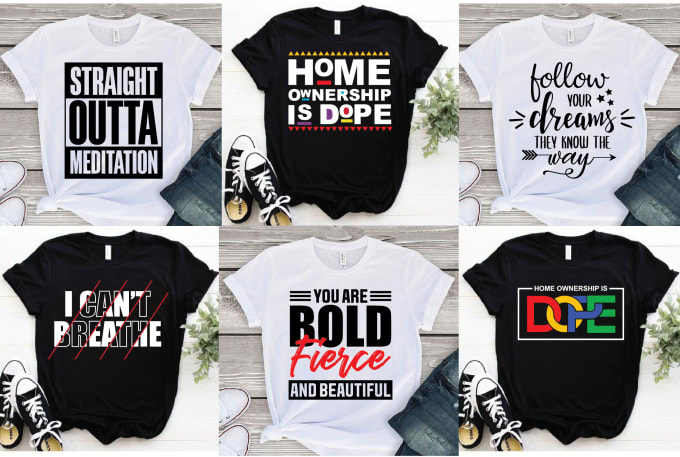 I will design typography tshirt