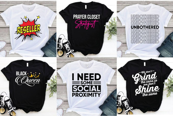 I will design typography tshirt