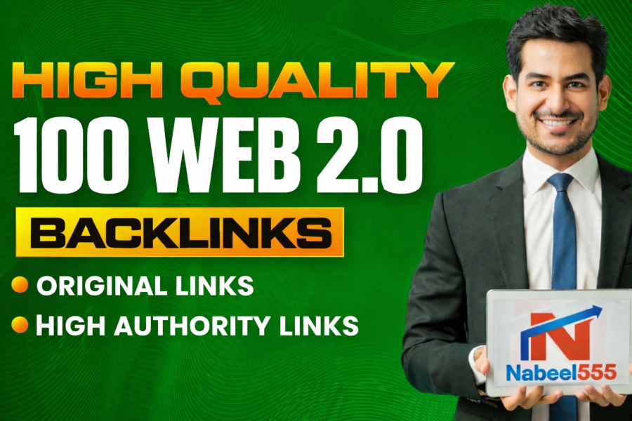 100 WEB 2.0 Backlinks Safe links low spam score All niche Accepted SEO Link Building