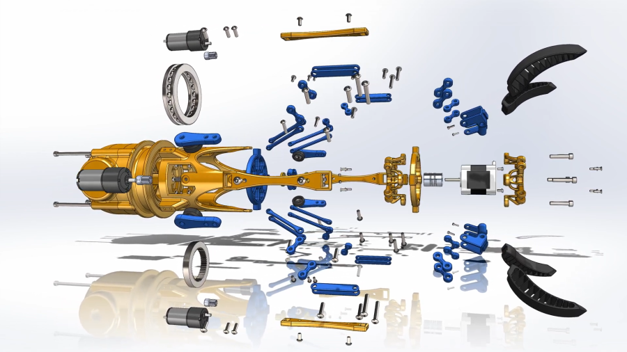 Product Design using Solidworks ( with animation and simulation )