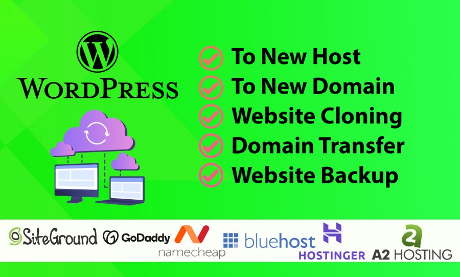 I will migrate wordpress website, transfer website, move website to new host or domain