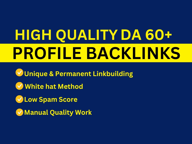 I will create 50 manual profile backlinks for SEO