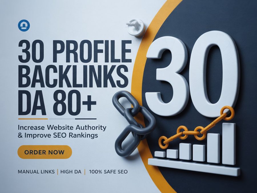 Get 30 Premium Profile Backlinks DA 80+ White Hat SEO