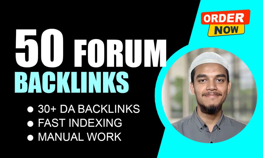 I will Manually post 60 high da forum backlinks contextual link building with Natural Google Indexin