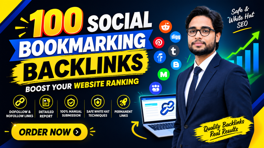 I Will Create 100 Powerful Social Bookmarking Backlinks for Your Website