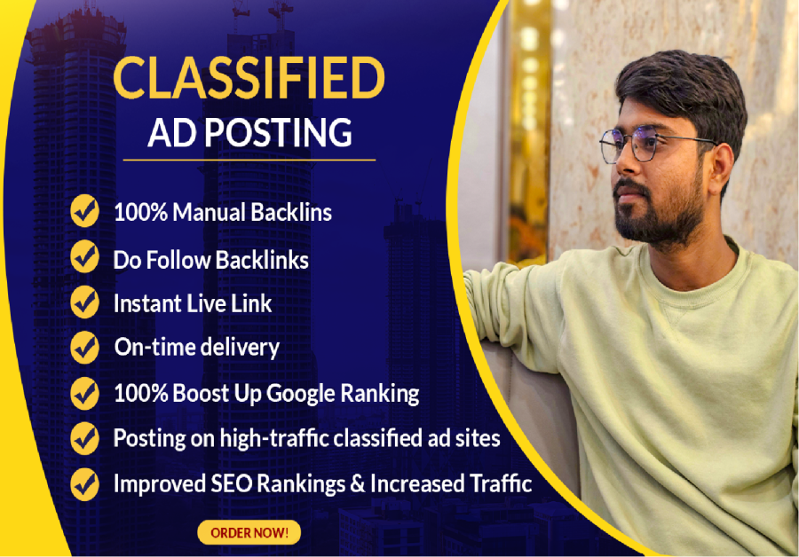 Manually 100+ Classified Ad Posting Backlinks SEO Services for Improved Rankings