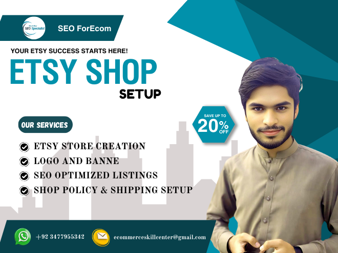 I will create a professional Etsy store Setup with SEO optimization