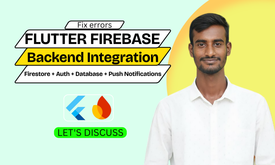 I will integrate firebase auth, firestore, and push notifications in flutter