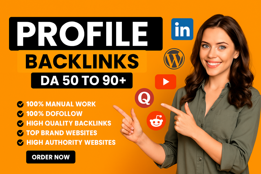 Google Ranking with 200 Manual High Quality Do-Follow Profile Backlinks (DA 50-90+) 