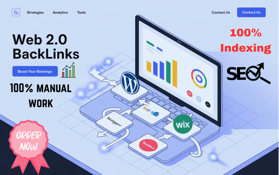 I Will create High Quality 500 Web 2.0 Backlinks. 
