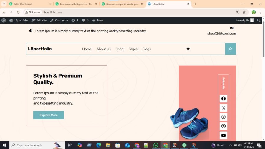 I Will desing a modern and responsive WordPress Website