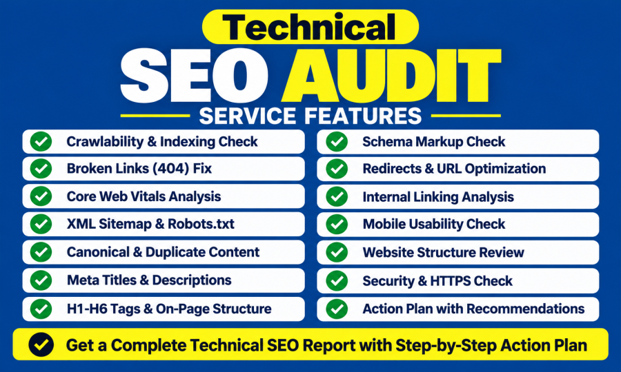 I will do an advanced technical SEO audit, competitor analysis, and action plan