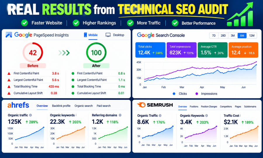 I will do an advanced technical SEO audit, competitor analysis, and action plan