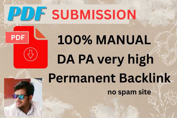  50 PDF submission & Backlinks services provide 100% DA & PA Guranted.