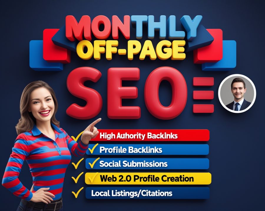 Do Monthly Off-Page SEO with best Backlinks for improve google ranking