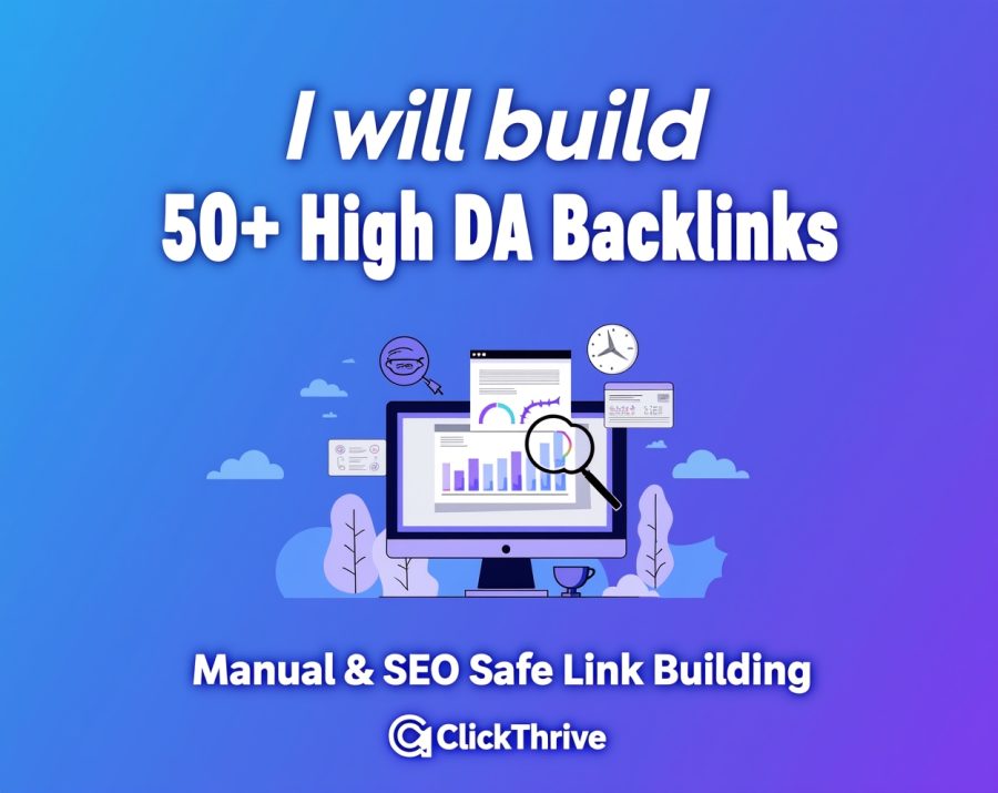 I will build 50+ high DA profile backlinks from trusted websites manually