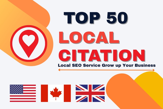 I will rank your business for google with 50 local citations directory
