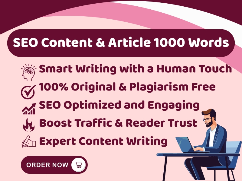 I Will Write 1000 words High-Quality, SEO Optimized, and Original Content or Blog