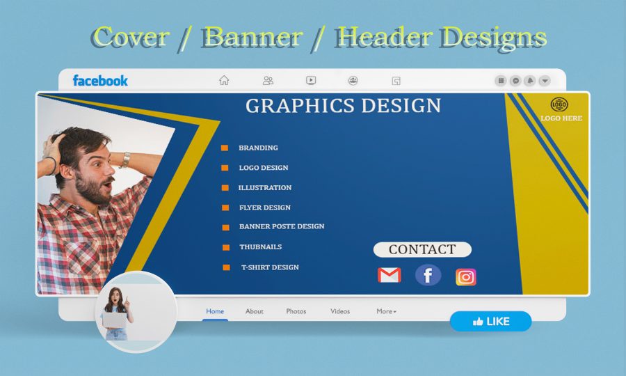 I will design professional Facebook Cover, Youtube Banner, LinkedIn and any social media design