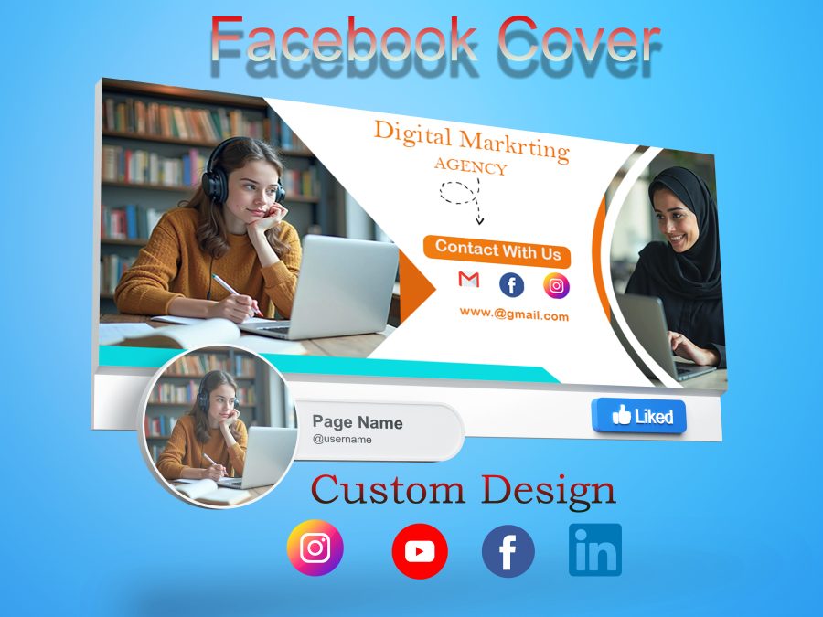 I will design professional Facebook Cover, Youtube Banner, LinkedIn and any social media design