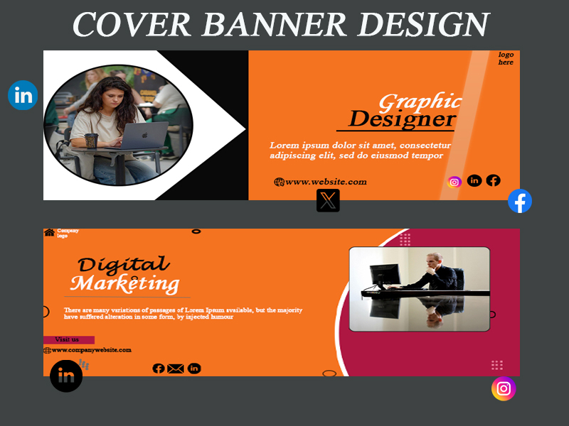 I will design facebook,linkedin banner,youtube background and social media cover