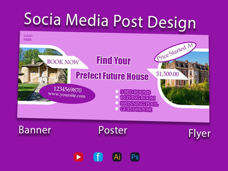 I will design modern Facebook covers, social media headers, and banners.