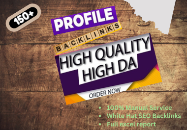 I will do 190 high da profile backlinks manually