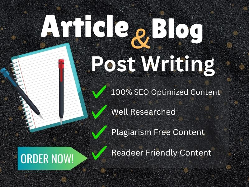 I will compose High-Quality, SEO-friendly content, including blog articles and articles that are 100
