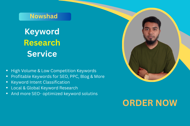 I will advance seo keyword research with longtail short-tail and competitor analysis