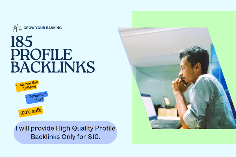 Create 185 High DA Profile Backlinks for SEO, Google Ranking & Website Authority