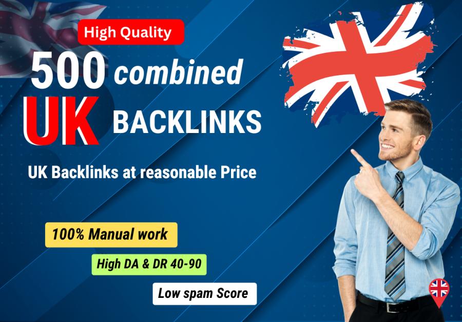 I will Create 500 Uk Backlinks with High DA DR low spam