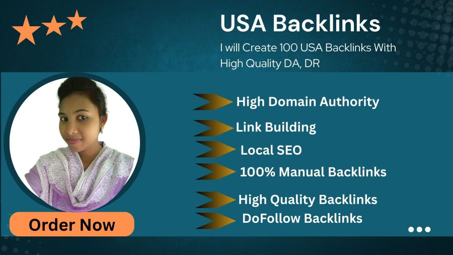 I Will create 100 USA Do-Follow Profile Backlinks With High Quality Sites DA,DR.
