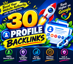 Built 30 Profile Backlinks With a stronger online presence