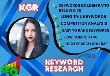 Organic site SEO with 30+ KGR keyword provide by top tools!