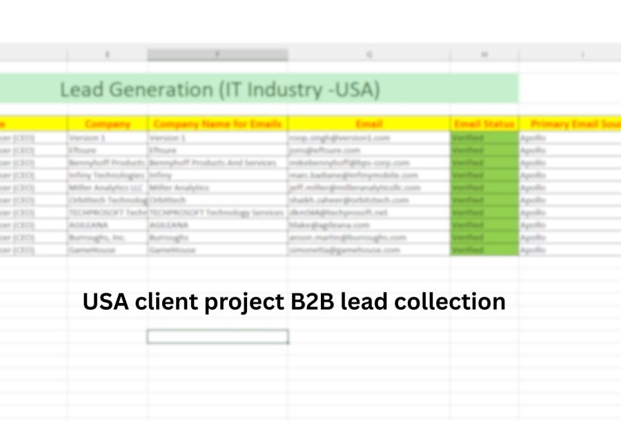 I will provide 300+ B2B business leads, email list, LinkedIn leads