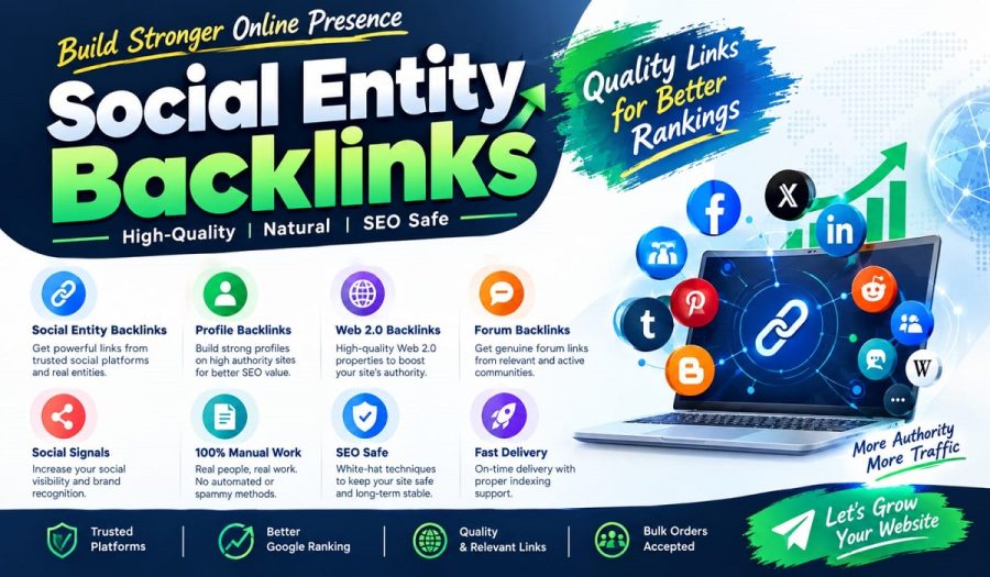 300 High Authority Premium Quality Link Building And Social Entity backlinks 