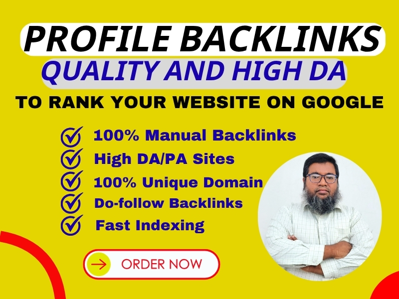 I will build 50 high authority dofollow profile backlinks 