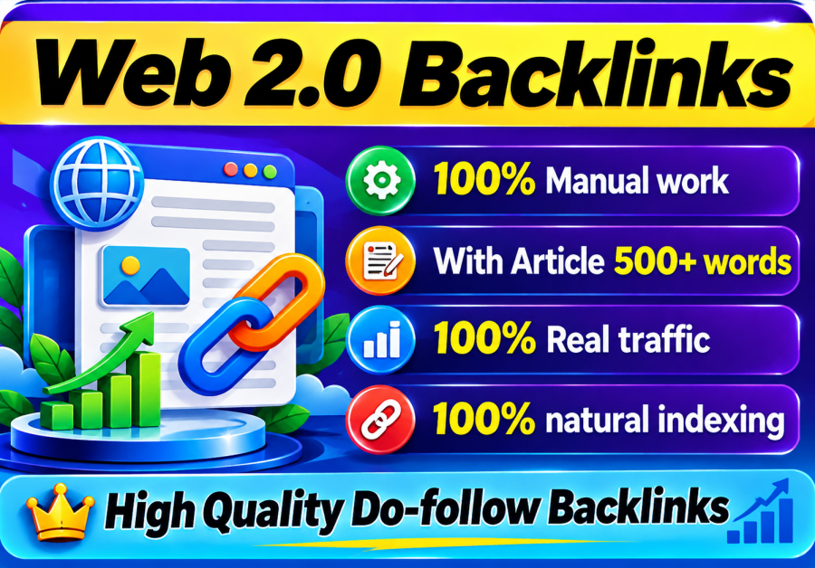 Write and Quickly publish 5 Web 2.0 backlinks for your relevant niche with 500+ word Content 