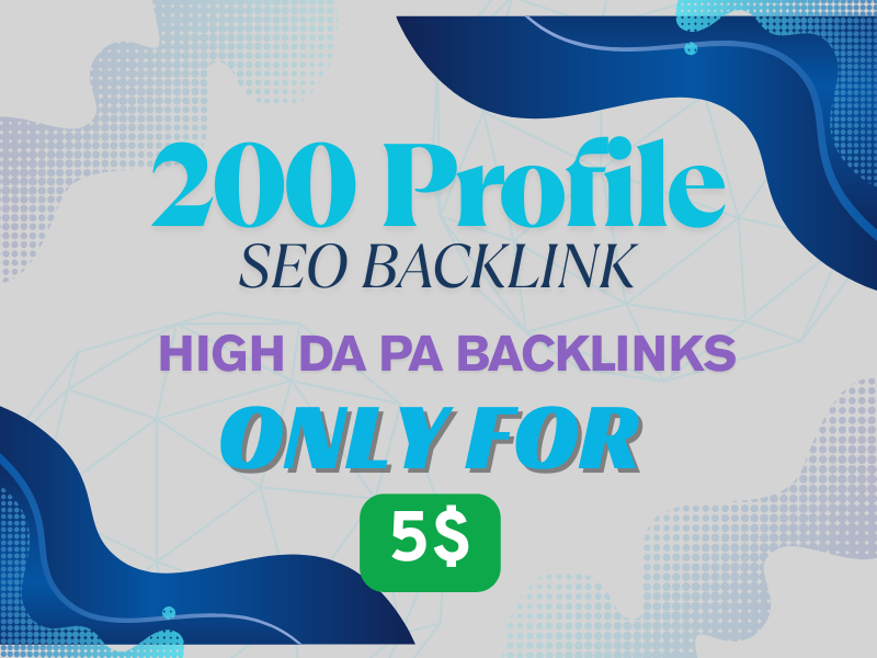 Manually Build 200 Powerful Profile Backlinks 