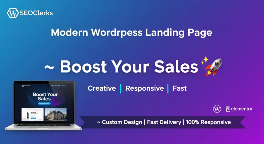 I will build a high-converting, modern, and responsive WordPress landing page that boosts your sales