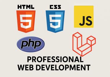 Responsive Websites with HTML, CSS, JS, PHP & Laravel
