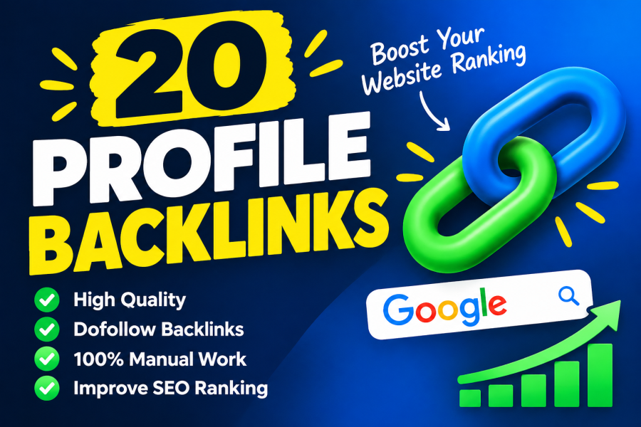 I will create 20 SEO-Optimized Profile Backlinks