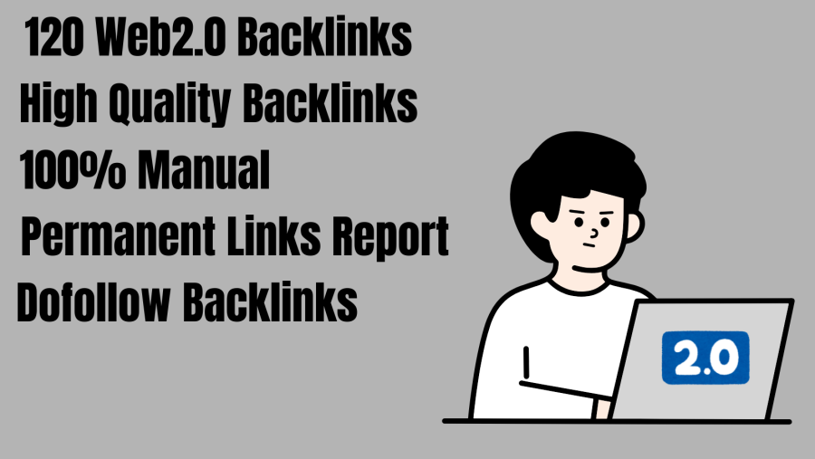 I will create 120 manual web 2.0 backlinks