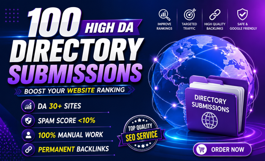 I will create permanent 100 Manual SEO Directory Submissions on DA 30 Plus Sites