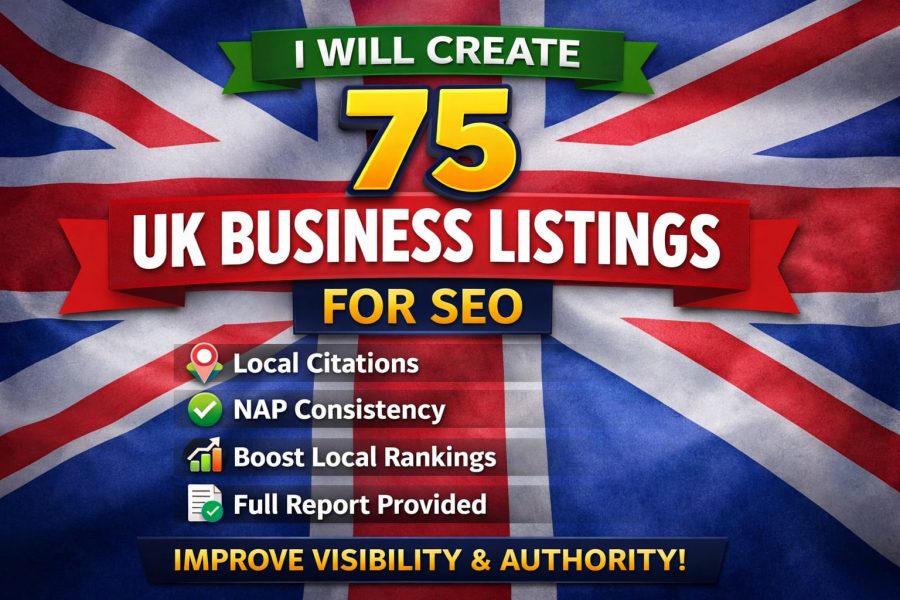 I will create 75 unique UK business listing for your website 