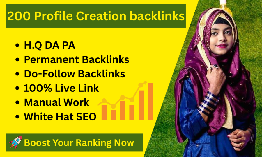 200 High-Quality Profile Creations for Powerful Off-Page SEO