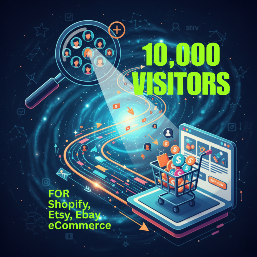 Drive 10,000 Real Targeted Visitors to Your Shopify, WooCommerce, Etsy, or eCommerce Store