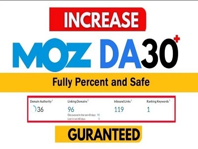 Increase Moz 0 to DA 30+ in 10 days Safe and Guaranteed